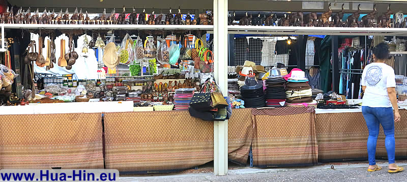 Buying hats Grand Market Hua Hin